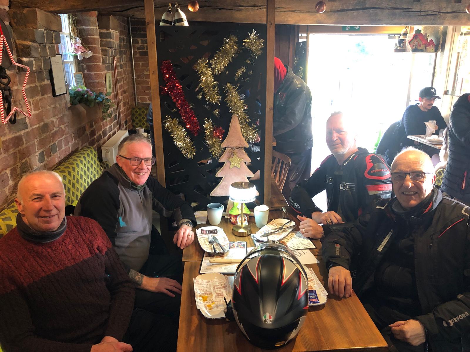 Manhoc ride out Sunday 30th November 2025 to Hetty’s Tea Room